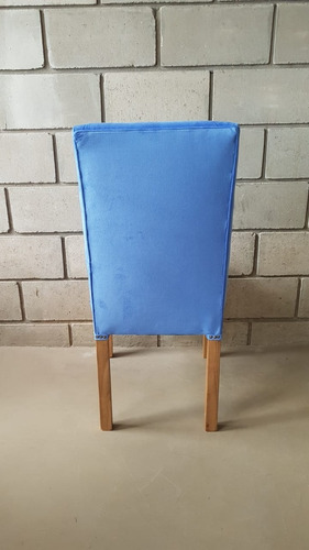 Imagen 6 de 6 de Silla Comedor Vestida Pana Antimancha Madera Paraiso Premium