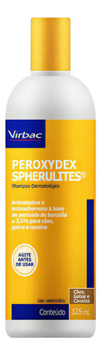 Shampoo Dermatológico Peroxydex 125 Ml P/ Cães Gatos Cavalos