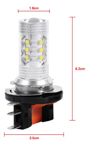 2 Unids/1 Par Blanco 80w H15 Bombillas Led Coche Luces Lámpa