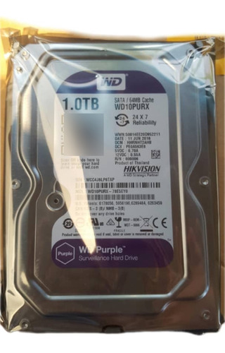 Disco Duro De 1tb Sata Para Pc Wd Purple