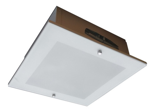 Kit 2 Plafon Embutir Com Vidro Externo Quadrado 45x45