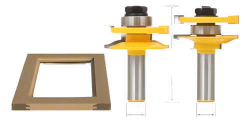 Ogee Grande Bit 2 Carril Y Montante Router Bit Set - 1/2  Es