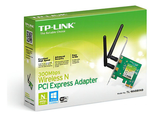 Placa De Red Pci Express Wifi Tp-link Wn881nd