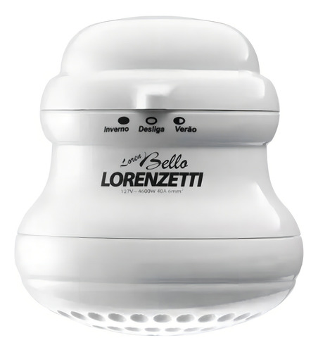 Chuveiro Elétrico De Parede Lorenzetti Loren Bello Ultra Branco 5500W 220V