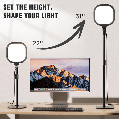 Desk Ring Light Litones Com Suporte E Suporte Para Telefone
