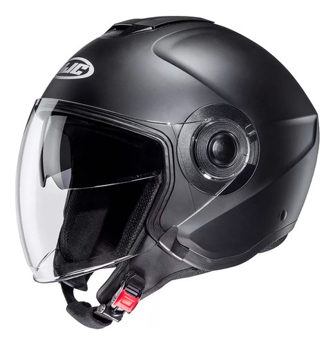 Casco Abierto Moto Hjc Semi Jet I40 Negro Mate Um