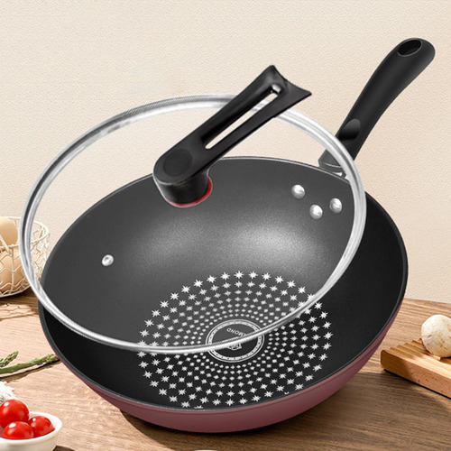 Sartén Wok Para Saltear Con Tapa Fácil De Montar Cocina De