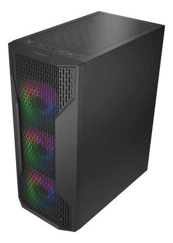 Gabinete Gamer Cougar Mx110 Rgb 4 Ventiladores Incluidos Color Negro