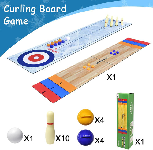Juego De Mesa 3 En 1, Tabla De Tejo Y Bolos, Juego Familiar