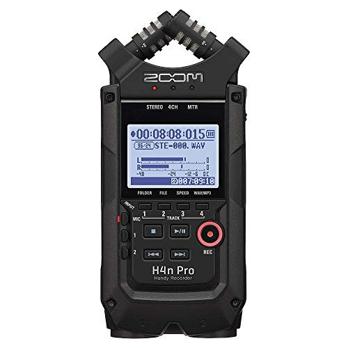 Zoom H4n Pro Grabador Portátil De 4 Pistas, Todo Negro, Micr