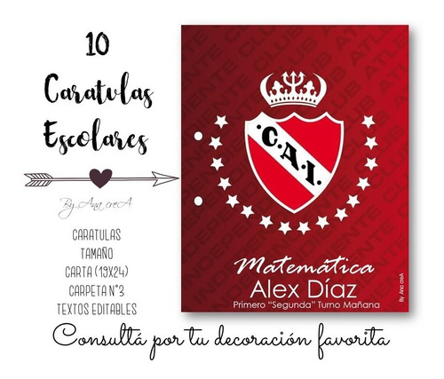 Caratulas Imprimibles T. Carta / N°3 C. A. Independiente #1