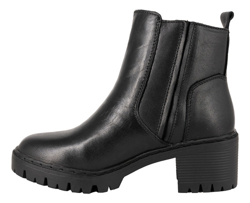 Botin De Cuero Gaby Negro Alquimia
