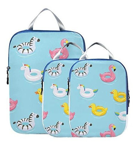 Bolsas De Equipaje Inflables De Patos, Flamencos, Unicornios En Turquesa