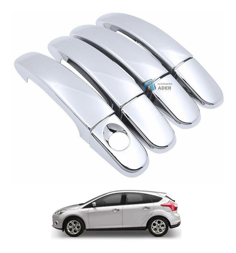 Kit 4 Cubre Manijas Cromadas Ford Focus 2012 2013 2014 2015 2016 2017 2018 2019