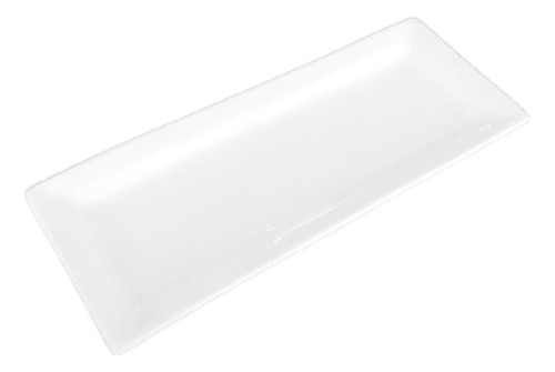 Plato Rectangular Altobajo De Porcelana Blanco 29cm Star Sq
