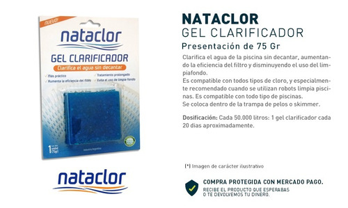 Imagen 2 de 3 de Gel Clarificador Nataclor Sin Decantar X 2 Unidades
