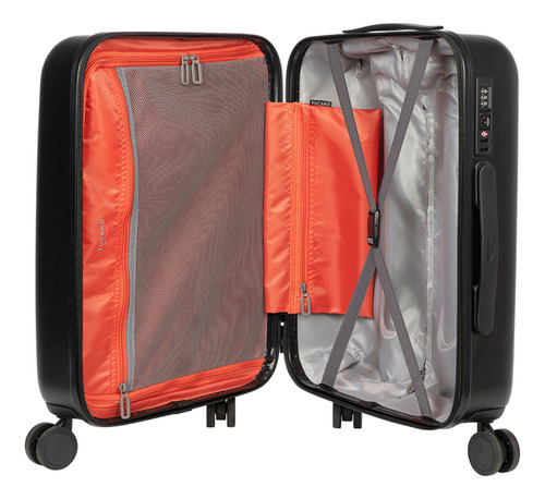 Valija De Cabina Carry On Tucano Ted 40l Rígida Cierre Tsa Negro Lisa