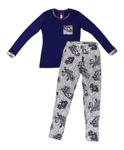 Pijama Invierno Manga Larga Pantalon Orient Mora Z180