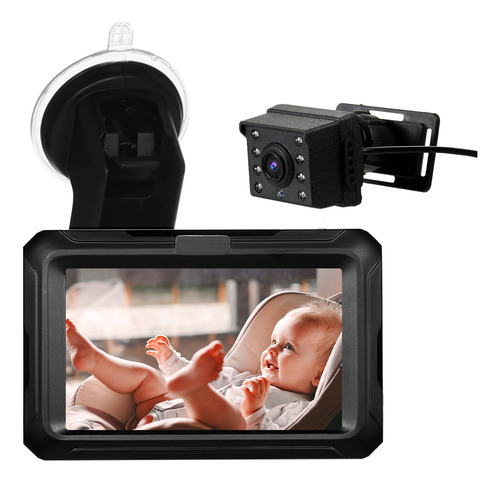 Cx Espejo De Coche Para Bebé, 1080p Para Bebé Con Cámara,