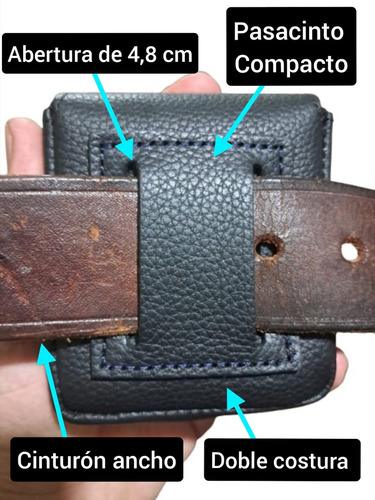 Funda Estuche Cuero Para Motorola Razr 60 Cinturón Pasacinto Suela Para Guardar El Celular Con Protección Puesta Dentro De La Funda De Cuero (silicona, Tpu, Goma)