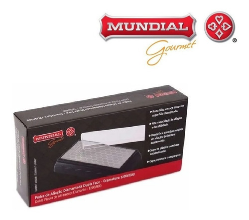 Pedra Afiar Dupla Face Diamantada - 600/1200 Profissional