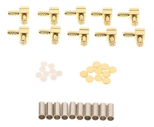 10pcs Mcx Conector Rf De Ángulo De Crimpado Macho Para