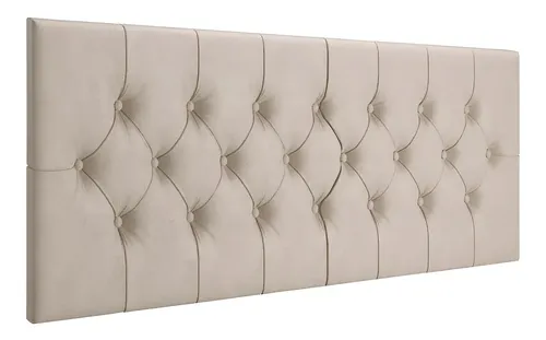 Cabeceira Cama Box Casal Queen Capitonê 1,60x56 Cores Cor Areia