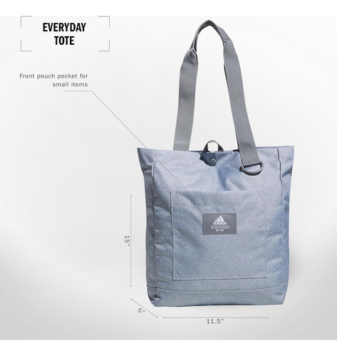 Bolsa De Tote Diaria adidas, Twill Gris/gris