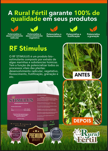 Extrato Algas Marinhas Rf Stimulos 5l Bioestimulante