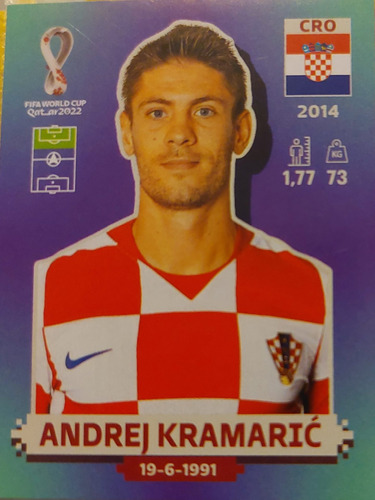 Lamina Album Mundial Qatar 2022 / Andrej Kramaric / Cro18