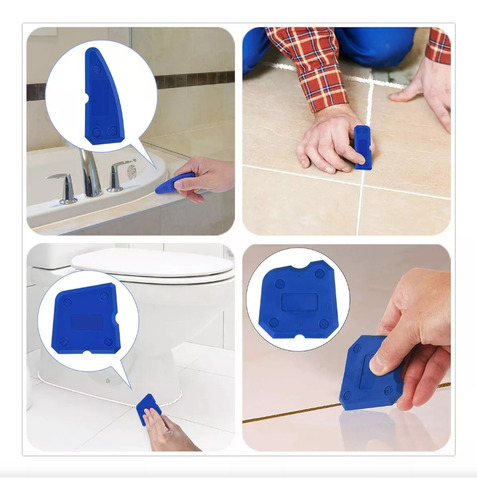 Kit Espátula De Azulejos Pisos Bordes Boquillas Juntas 4pzas