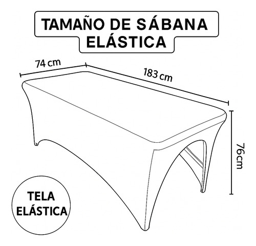 Funda Para Camilla De Masaje Tela Elástica Tipo Spandex Negro