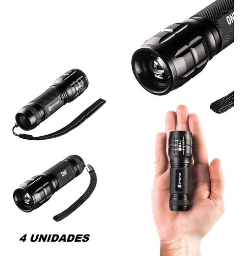 Mini Lanterna Invictus One 80 Lumens Kit Com 4 Unidades