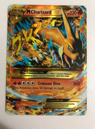 Carta Pokemon Mega Charizard Ex Xy Flashfire Inglês 107/106