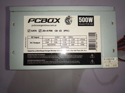 Fuente De Alimentacion Para Pc 500w