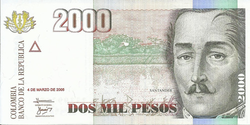 Colombia 2000 Pesos, 4 Marzo 2005