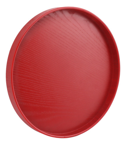 Bandeja Para Servir Té De Madera, Vino Rojo, Redondo, Té Ver