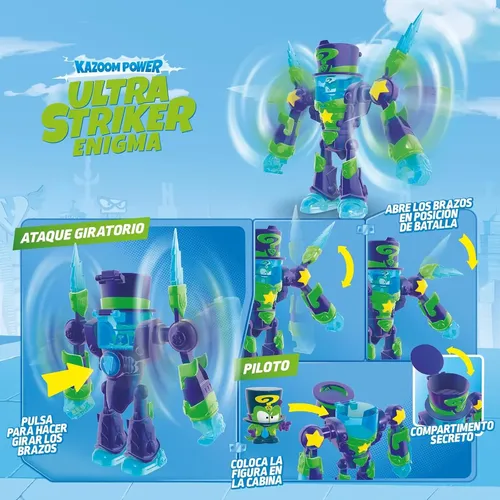 Robot Ultra Striker Enigma De SuperThings – Serie Kazoom Power Con Figura Exclusiva
