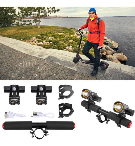 Luz De Lámpara Delantera Para Scooter Eléctrico, Faro Led Re