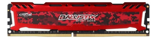 Memória Ram Ballistix Sport Red 16gb 1 Crucial Bls16g4d26bfse