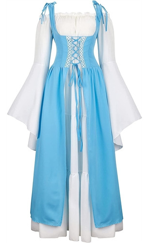 Disfraces Vestido De Campesina Medieval Azul Talla Xs