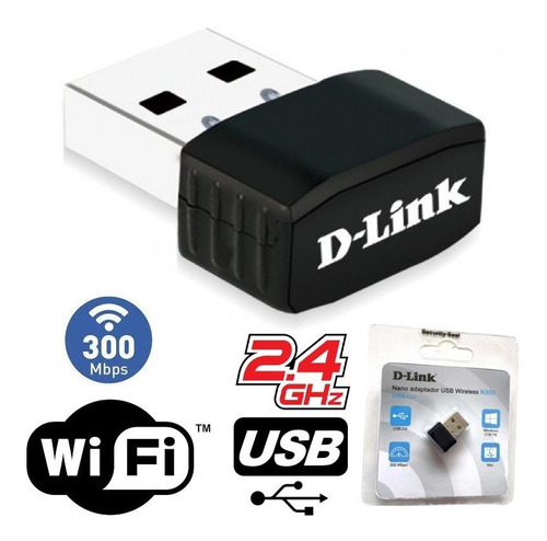 Adaptador Placa De Red Wi-fi Usb Wireless 300mbps Pc/noteboo