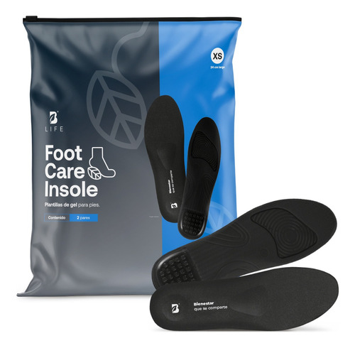 Plantillas Termorreguladoras De Gel. Foot Care Insole B Life Color XS Tamaño de la plantilla XS