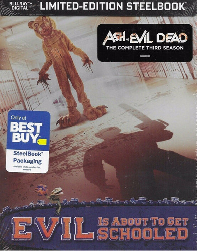 Ash Vs Evil Dead Tercera Temporada 3 Tres Steelbook Blu-ray