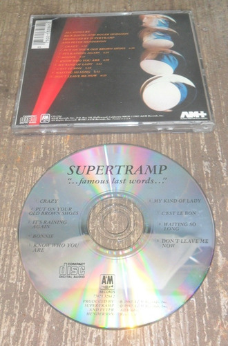Cd Supertramp Famous Lost Words (Usado)