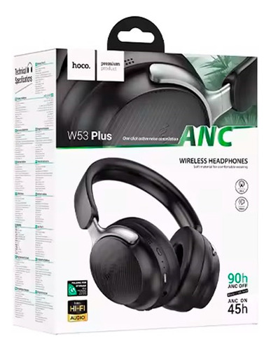 Audífono Bluetooth Hoco. W53 Plus Anc