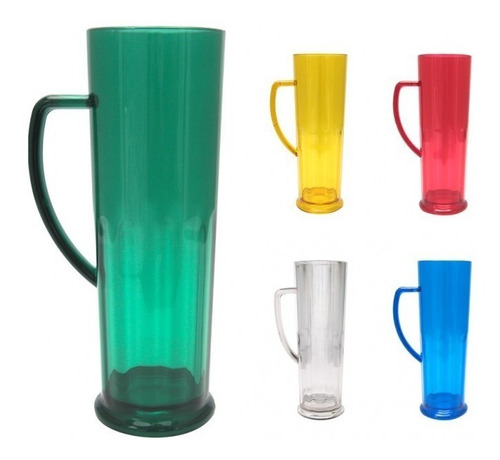 Vaso Cervecero De 21 Onzas  Colores Surtidos X 12 Unidades