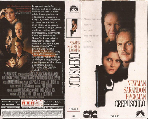 Crepusculo Vhs Paul Newman Susan Sarandon R. Witherspoon