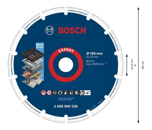 Disco Diamantado Para Metal Bosch 180mm