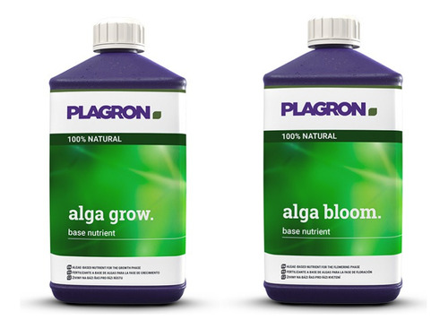 Alga Grow +  Bloom Plagron Fertilizante Orgánico 1 Litro
